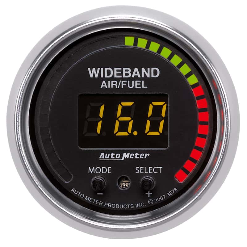 AutoMeter — Autometer GS 52mm AFR or LAMBDA Digital Wideband Air/Fuel Ratio PRO Wideband A/F Kit
2-1/16" WIDEBAND A/F - view 1