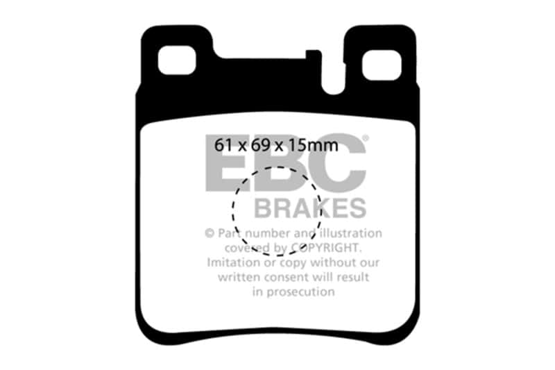 EBC — EBC 05-06 Chrysler Crossfire 3.2 SRT6 Bluestuff Rear Brake Pads
Disc Brake Pad - view 4