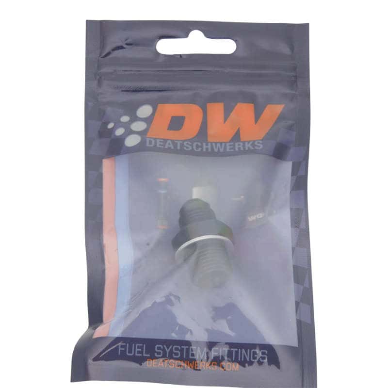 DeatschWerks — DeatschWerks 6AN Male Flare to M16 X 1.5 Male Metric Adapter (Incl Washer) - Anodized Matte Black
Lines & Fittings - view 2