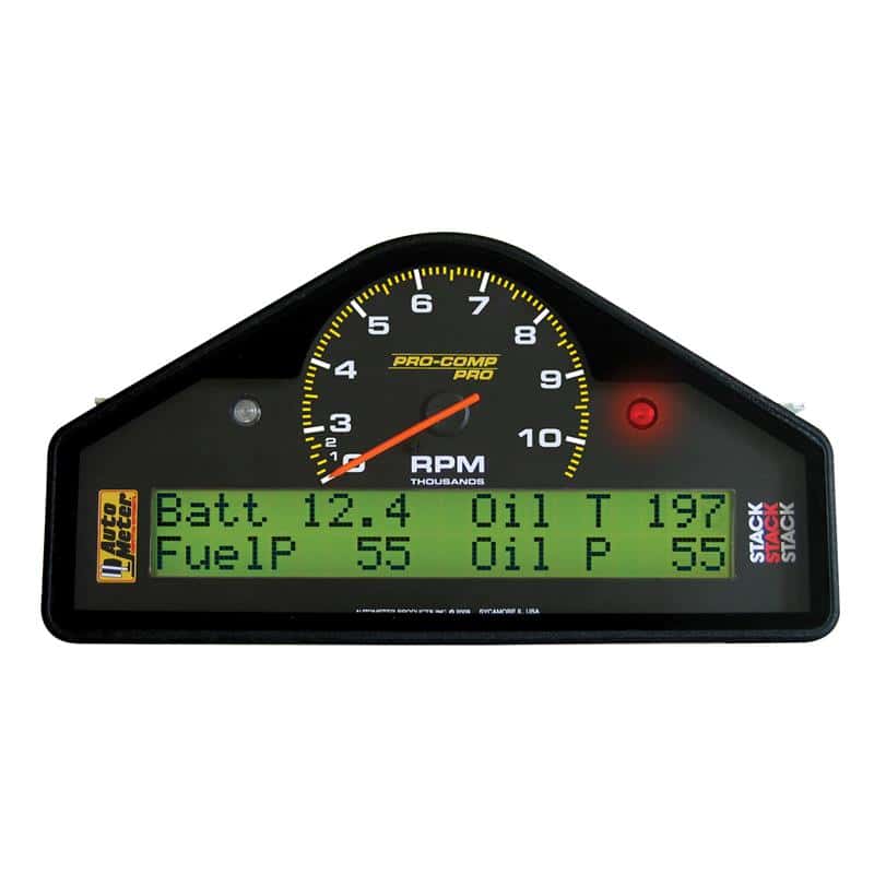 AutoMeter — Autometer Pro-Comp Race Dash Display 0-3-10.5K RPM / MPH / FUELP / OILP / OILT / WTMP / VOLT
RACE DASH 10.5K RPM - view 2
