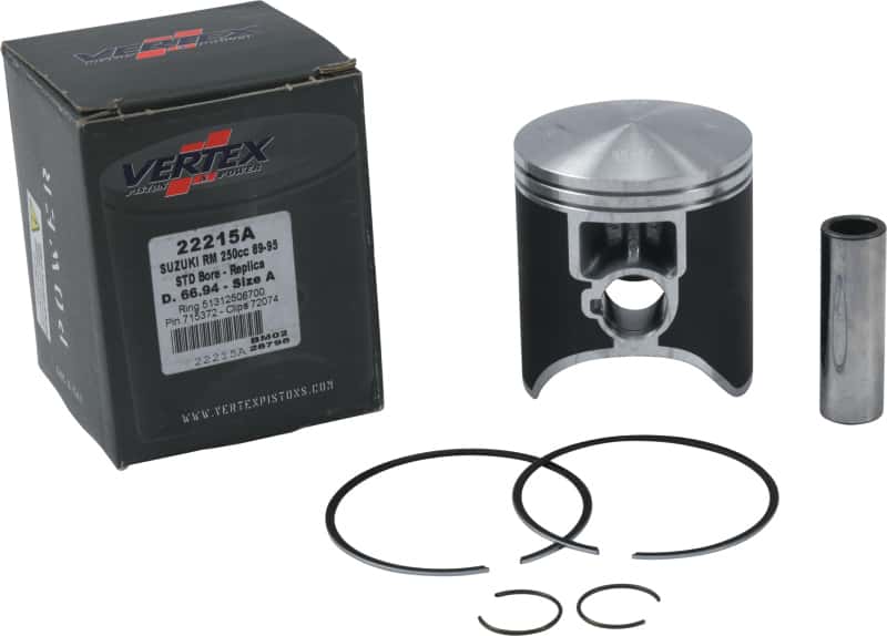 Vertex Pistons — Vertex Piston 89-95 Suzuki RM 250 250cc Cast Replica Piston Kit - view 3