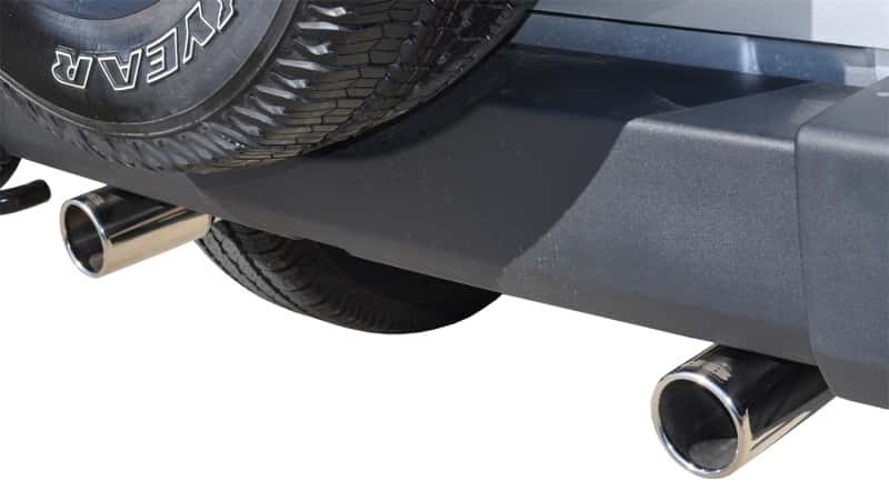 CORSA Performance — Corsa 2007-2011 Jeep Wrangler 3.8L/12-14 Wrangler 3.6L Polished Sport Axle-Back Exhaust
Exhaust - view 4