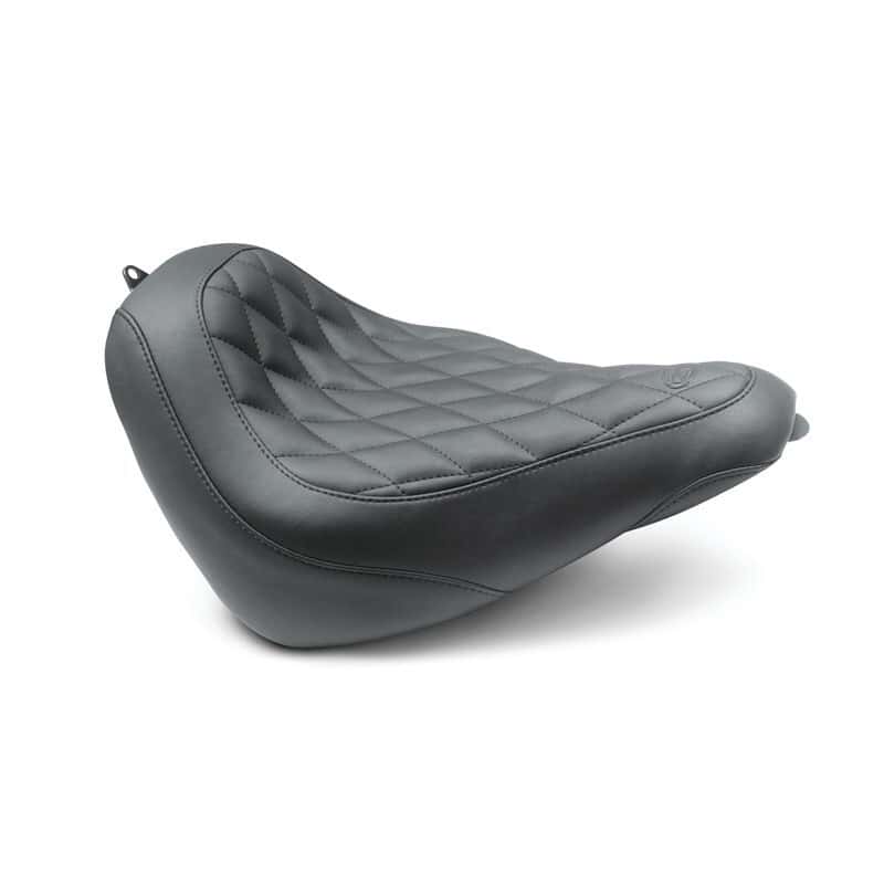 Mustang Motorcycle — Mustang 18-21 Harley Softail Slim Wide Tripper Solo Seat Diamond Stitch - Black - view 2