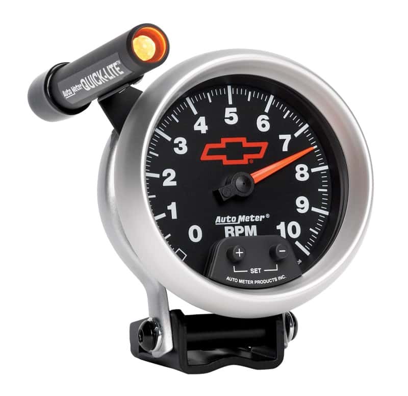 AutoMeter — Autometer GM Red Bowtie Black 3-3/4in 0-10000 RPM Pedestal Mount Tachometer Quick-Lite
3-3/8" TACH, 10,000 - view 15