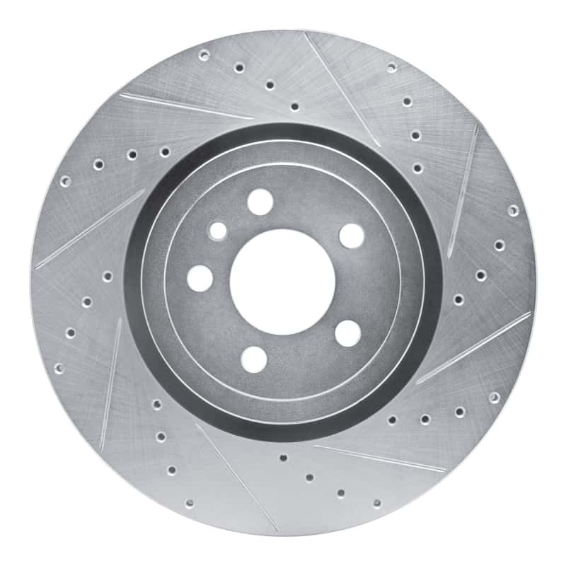 R1 Concepts — R1 14-23 Dodge Charger Front Right Drilled & Slotted Silver Brake Rotor
R1 Brake Rotor Drill - view 1