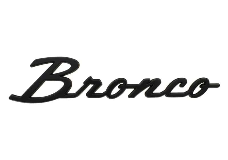 Ford Racing — Ford Racing 2021+ Bronco Classic Script Fender Badges - Matte Black (Pair)
Decal - view 3
