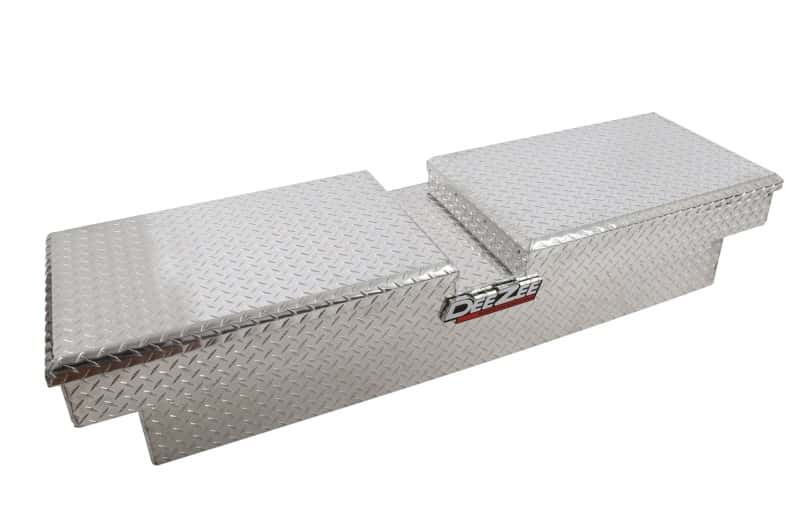 Dee Zee — Dee Zee Universal Tool Box - Red Crossover - Double BT Alum Full Size
ToolBxTrkBedRTR - view 4