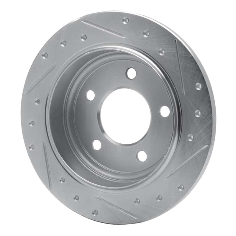 R1 Concepts — R1 93-04 Chrysler 300M Rear Left Drilled & Slotted Silver Brake Rotor
R1 Brake Rotor Drill - view 4
