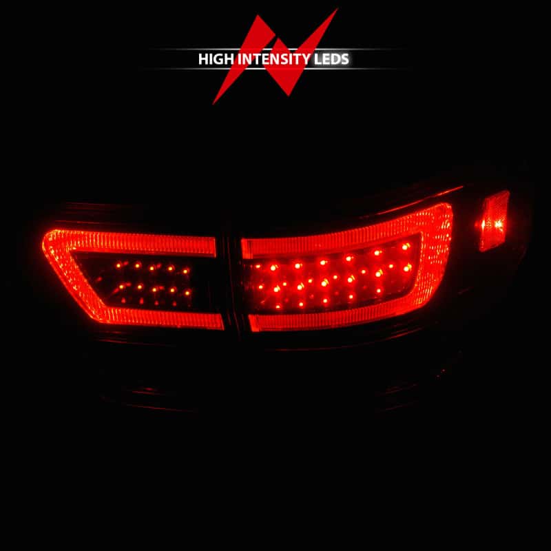ANZO — ANZO 11-13 Jeep Grand Cherokee LED Taillights w/ Lightbar Black Housing/Clear Lens 4pcs - view 12