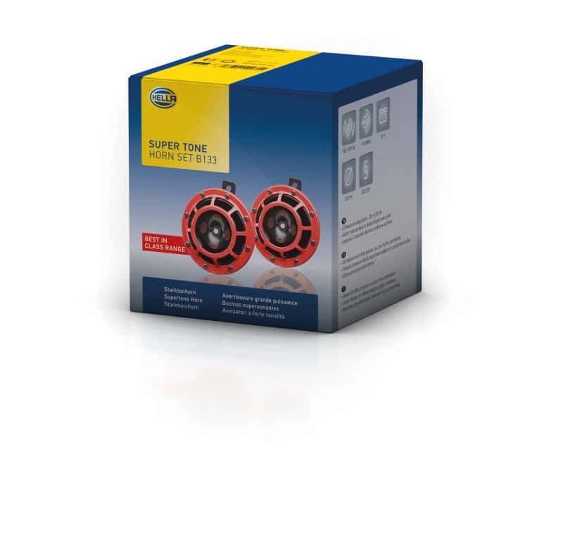 Hella — Hella Supertone Horn Kit 12V 300/500HZ Red (003399803 = 003399801) - view 11