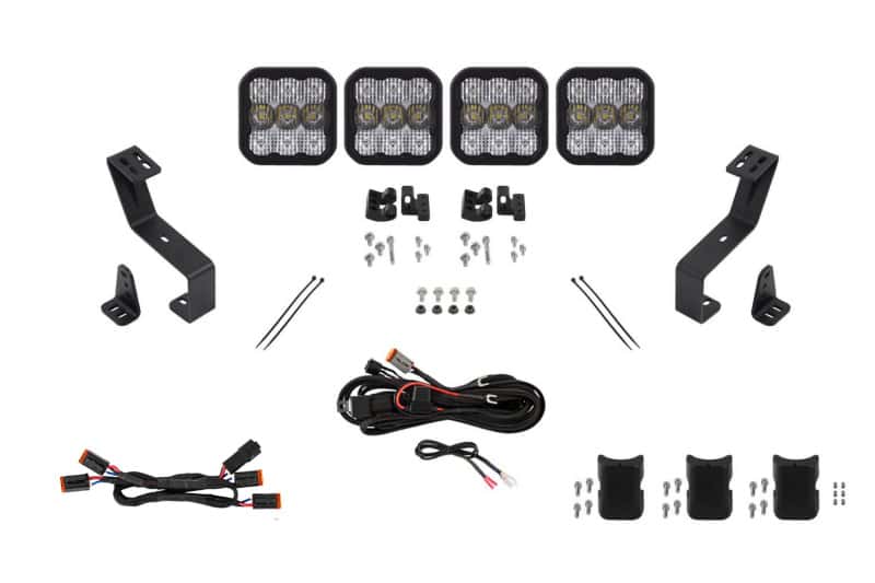 Diode Dynamics — Diode Dynamics SS5 Grille CrossLink Lightbar Kit for 2019-Present Ram Sport - White Combo - view 1