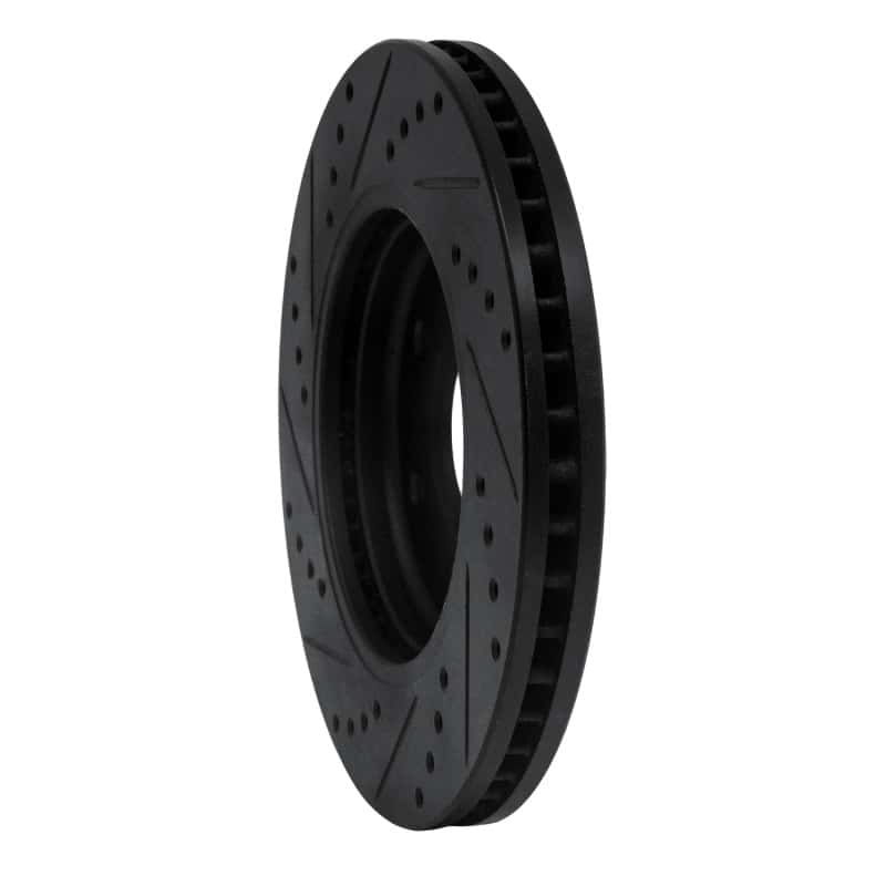 R1 Concepts — R1 05-21 Nissan Frontier Front Right Drilled & Slotted Black Brake Rotor
R1 Brake Rotor Drill - view 4