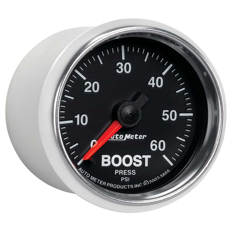 AutoMeter — Autometer GS 52mm 0-60 psi Mechanical Boost Gauge
2-1/16" BOOST, 0-60 - view 11