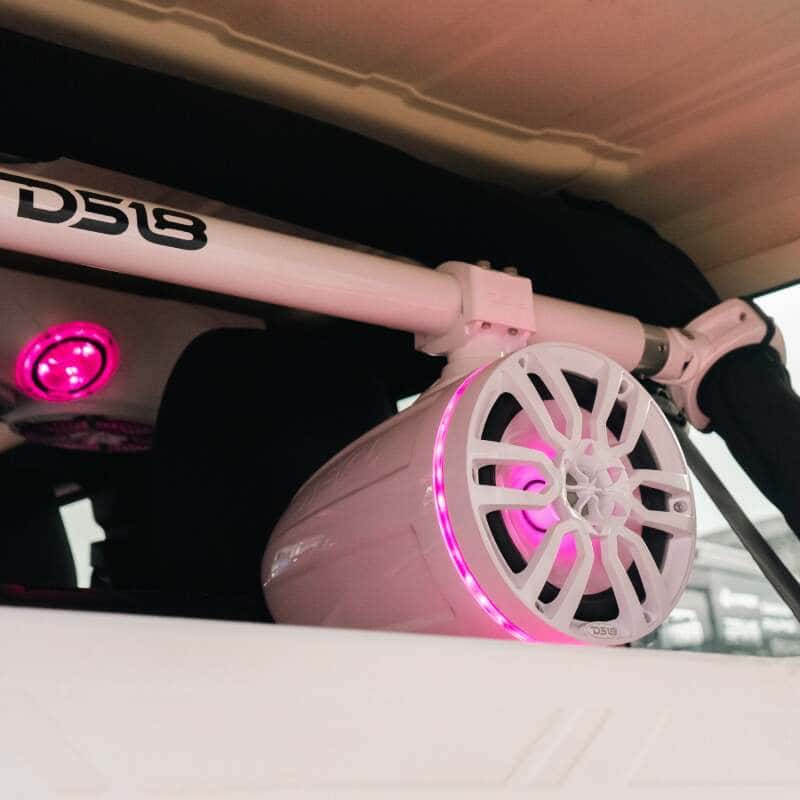 DS18 — DS18 Marine And Powersports Towers 8in 125 Watts RMS RGB LED Lights Red - view 4