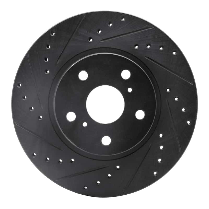 R1 Concepts — R1 86-92 Toyota Supra Front Left Drilled & Slotted Black Brake Rotor
R1 Brake Rotor Drill - view 1