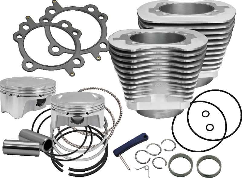 S&S Cycle — S&S Cycle 07-17 BT 107in Bolt-In Big Bore Kit - Silver - view 1