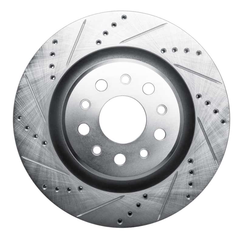 R1 Concepts — R1 17-24 Maserati LeVante Rear Left Drilled & Slotted Silver Brake Rotor
R1 Brake Rotor Drill - view 1