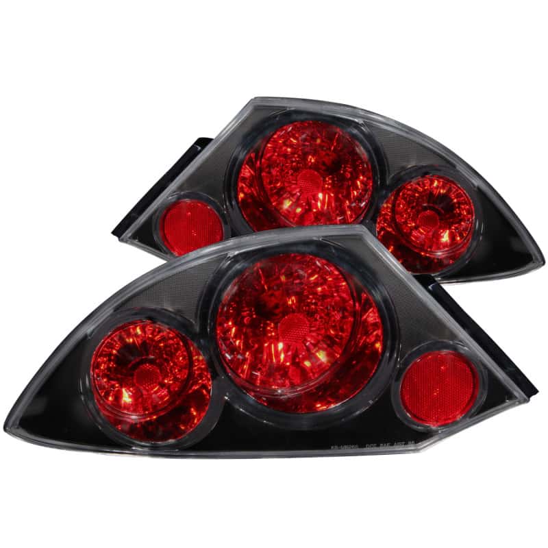 ANZO — ANZO 2000-2005 Mitsubishi Eclipse Taillights Black
TailLightSet - view 2