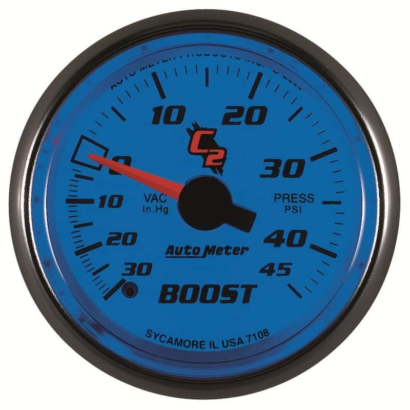 AutoMeter — Autometer C2 52mm 30 In Hg-Vac/45 PSI Mechanical Vacuum/Boost Gauge
GA 2" BST 45PSI M C2 - view 3