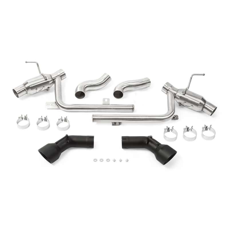 Mishimoto — Mishimoto 2016+ Chevrolet Camaro SS Dual-Tip Pro Axle-Back Exhaust w/ Black Tips - view 2