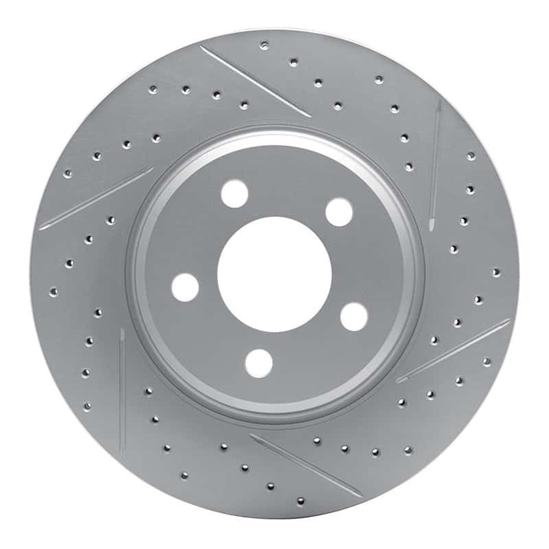R1 Concepts — R1 05-15 Toyota Tacoma Front Right Drilled & Slotted Geo-Carbon Rotor - view 1