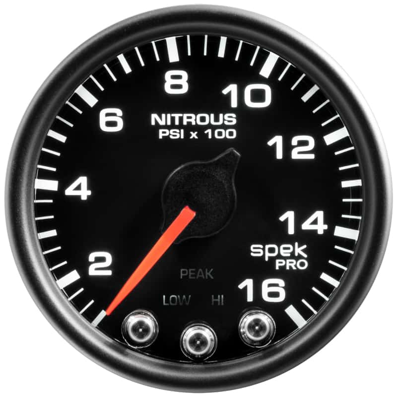 AutoMeter — Autometer Spek-Pro Gauge Nitrous Press 2 1/16in 1600psi Stepper Motor W/Peak & Warn Blk/Blk
GA 2" N2O BCB SPEK - view 2