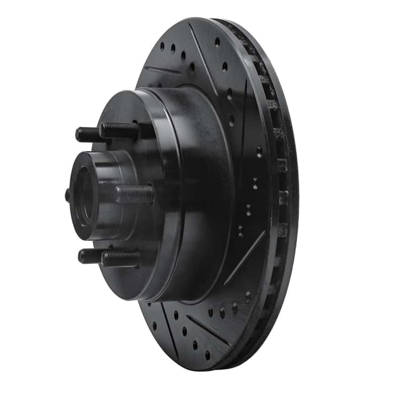 R1 Concepts — R1 91-96 Dodge Dakota RWD Front Right Drilled & Slotted Black Brake Rotor
R1 Brake Rotor Drill - view 2