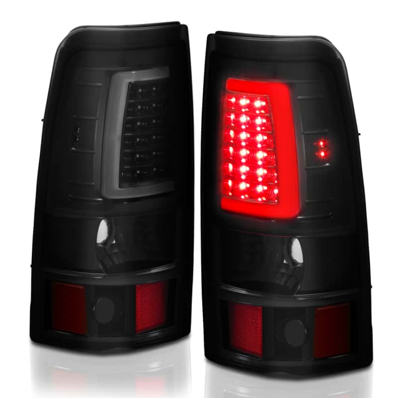 ANZO — ANZO 2003-2006 Chevy Silverado 1500 LED Taillights Plank Style Black w/Smoke Lens - view 7