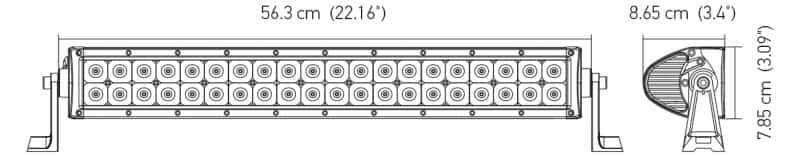Hella — Hella Value Fit Sport 22in - 120W LED Light Bar - Dual Row Combo Beam - view 8