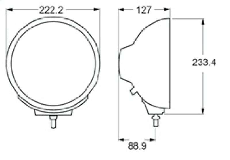 Hella — Hella Rallye 4000 series BlackEuro Beam 12V Halogen Lamp with Position Lamp - view 4