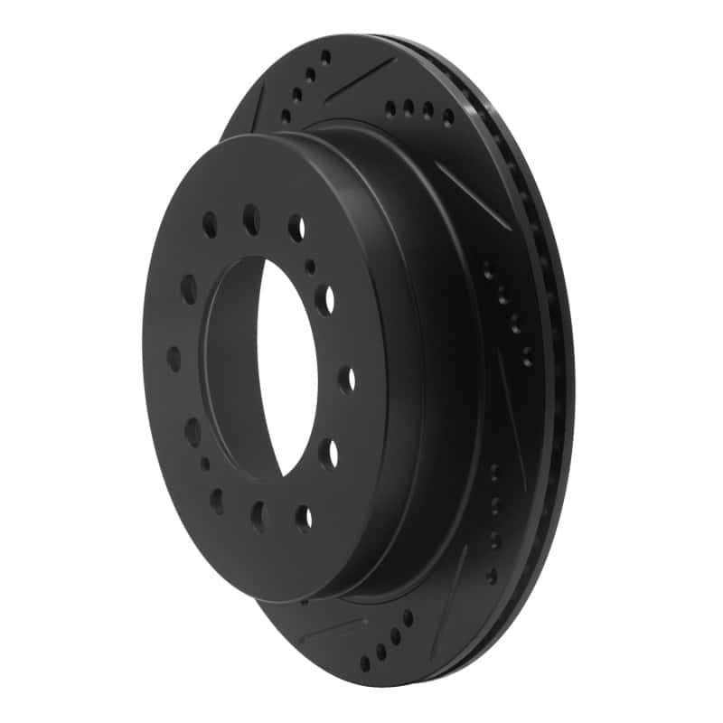 R1 Concepts — R1 01-09 Lexus GX470 Rear Left Drilled & Slotted Black Brake Rotor
R1 Brake Rotor Drill - view 2