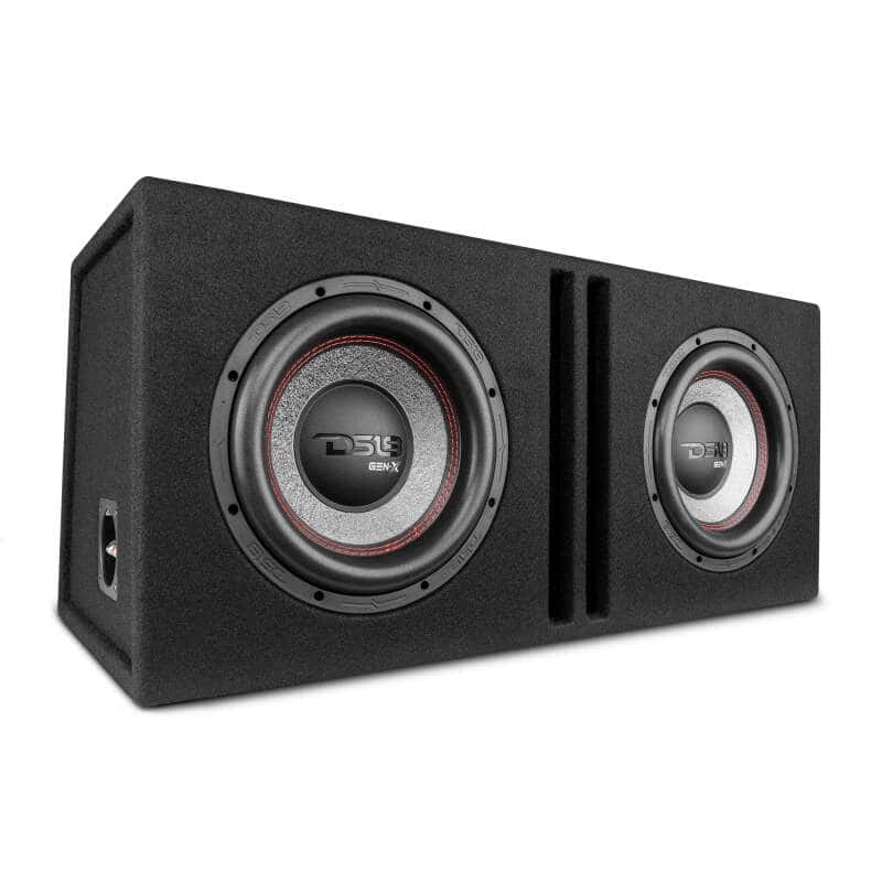 DS18 — DS18 Dual 10in Loaded 800 Watts RMS 2x GEN-X104D Ported Enclosure Speakers Included - view 1