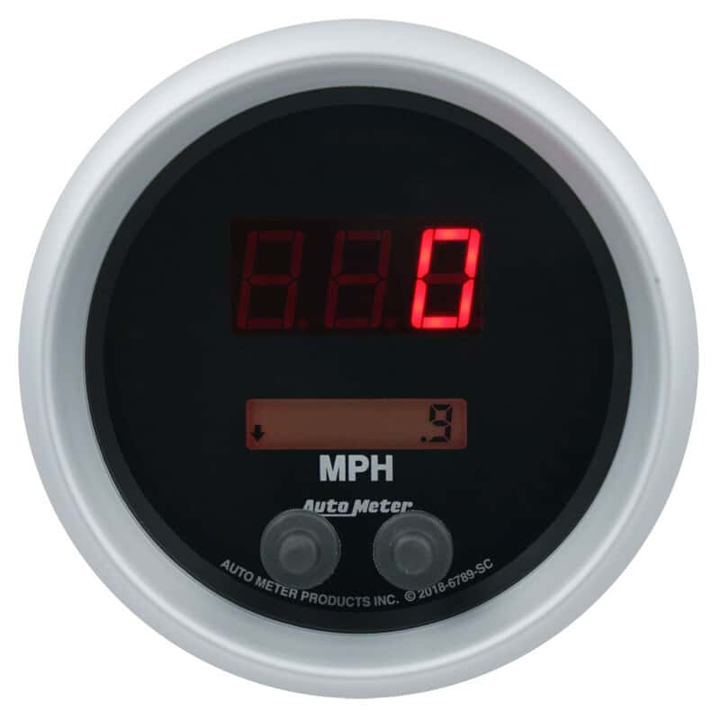 AutoMeter — Autometer 85.7mm Black Switchable 260 MPH / 260 KM/H Speedometer Sport-Comp Elite Digital Gauge - view 4