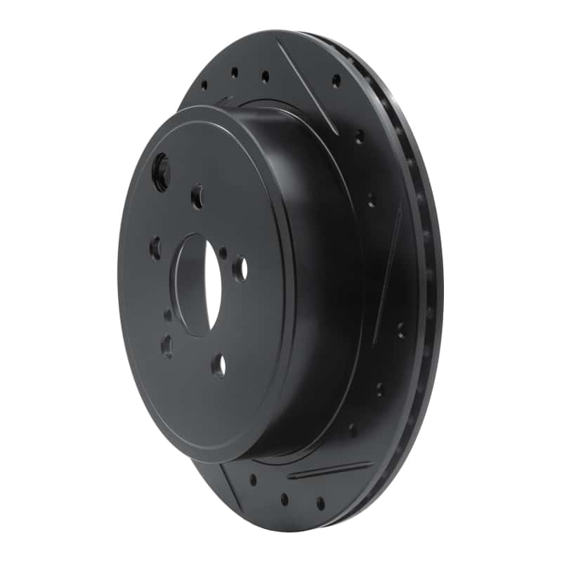 R1 Concepts — R1 10-25 Scion FR-S Rear Right Drilled & Slotted Black Brake Rotor
R1 Brake Rotor Drill - view 2