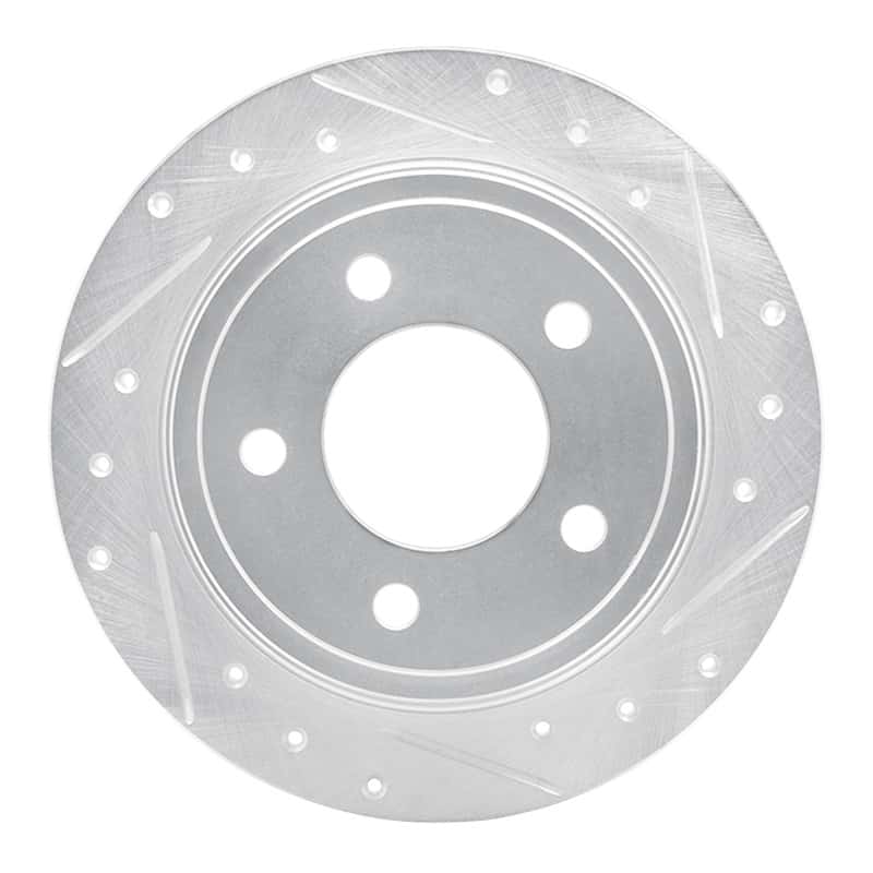 R1 Concepts — R1 93-04 Chrysler Concorde Rear Right Drilled & Slotted Silver Brake Rotor
R1 Brake Rotor Drill - view 1