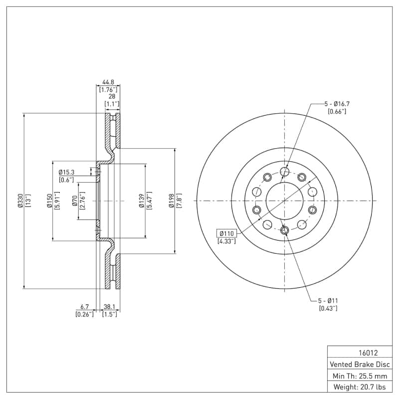 DFC — DFC 17-25 Alfa Romeo GIULIA Front GeoSPEC Coated Rotor
DFC Brake Rotor - view 2