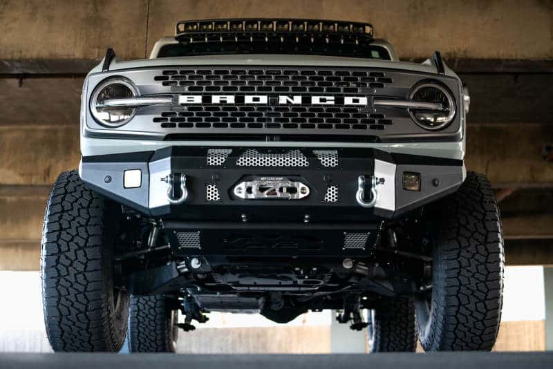 DV8 Offroad — DV8 Offroad 2021+ Ford Bronco Front Bumper Winch Capable w/ Optional Bull Bar/Aux Light Opening - view 20
