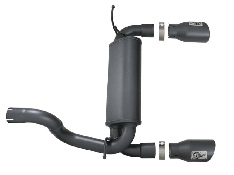 aFe — aFe Rebel Series 2.5in 409 SS Axle-Back Exhaust w/ Black Tips 2018+ Jeep Wrangler (JL) V6 3.6L
Axle-Back Exhaust - view 5