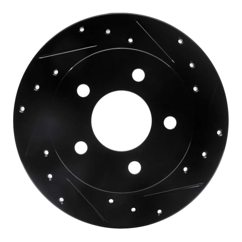 R1 Concepts — R1 94-04 Ford Mustang Rear Right Drilled & Slotted Black Brake Rotor
R1 Brake Rotor Drill - view 1