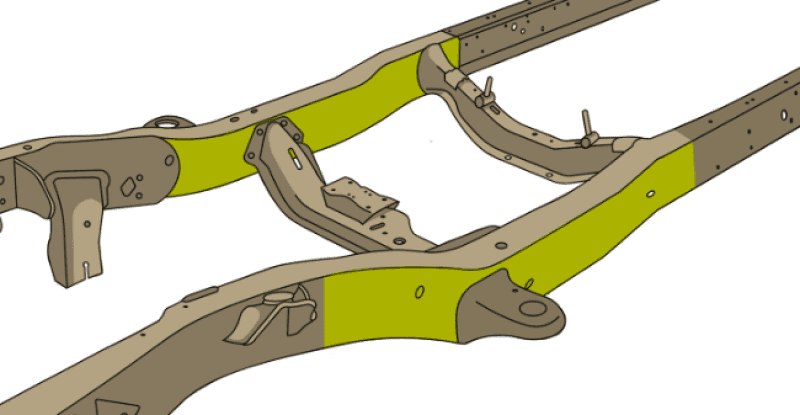 RustBuster — RustBuster 97-04 Dodge Dakota Front Frame Repair Kit - Right - view 2
