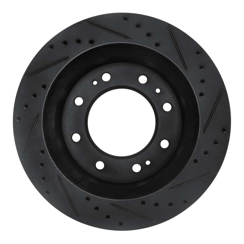 R1 Concepts — R1 11-25 Chevrolet Suburban 3500 HD Front Left Drilled & Slotted Black Brake Rotor
R1 Brake Rotor Drill - view 5