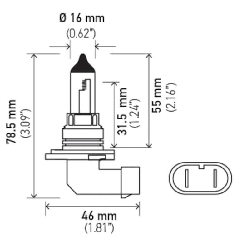 Hella — Hella Bulb 9006 12V 55W P22D T4 +50
9006P50 Halogen Bulb - view 6
