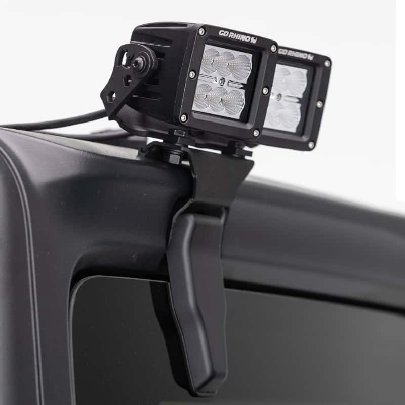Go Rhino — Go Rhino 18-20 Jeep Wrangler JL/JLU Light Mount - One or Two 3in Cubes
Rear Light Mount - view 3