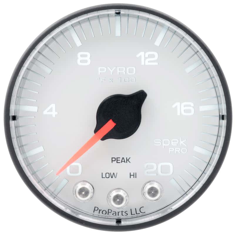AutoMeter — Autometer Spek-Pro Gauge Pyro. (Egt) 2 1/16in 2000f Stepper Motor W/Peak & Warn Wht/Blk
GA 2" EGT WFB SPEK - view 5