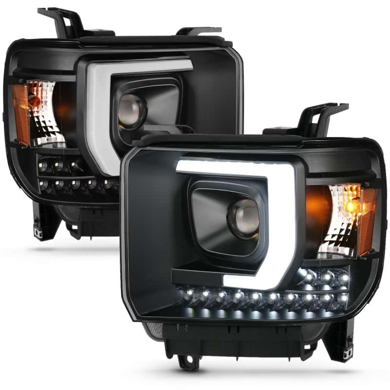 ANZO — ANZO 2014-2015 GMC Sierra 1500HD Projector Plank Style Headlight Black W/ DRL
Head Light Set
HdLtSet - view 3
