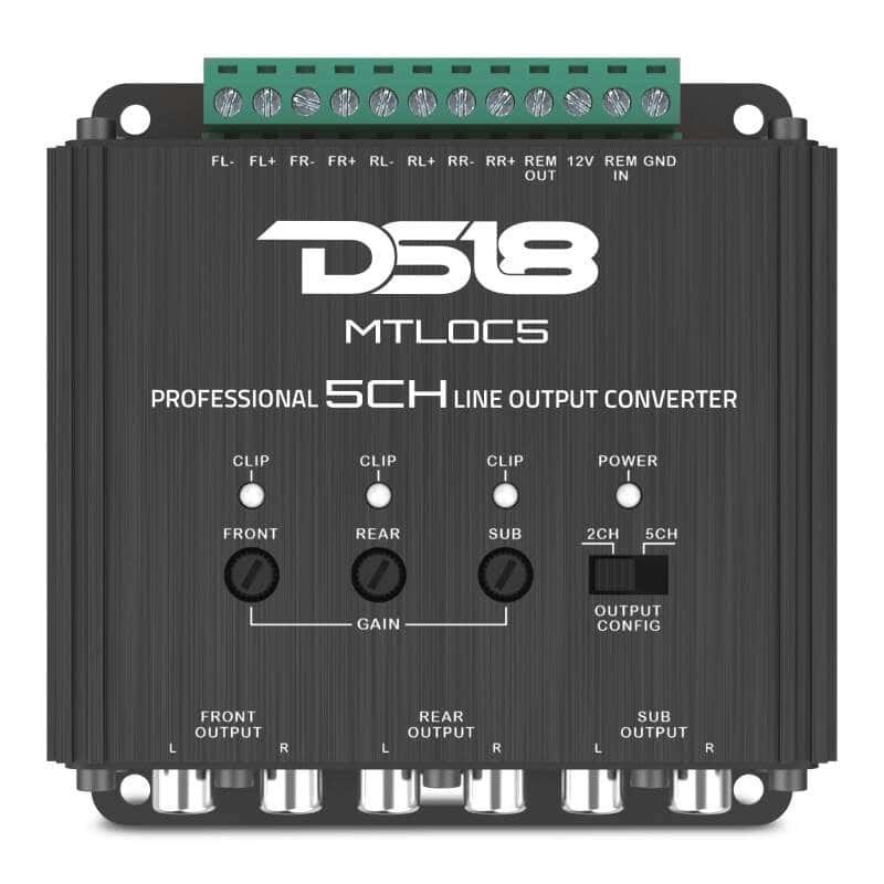 DS18 — DS18 5-Chnl Speaker Emulator Remote Out Level Matching Controls LED Clip Indicator Hi/Low Converters - view 3