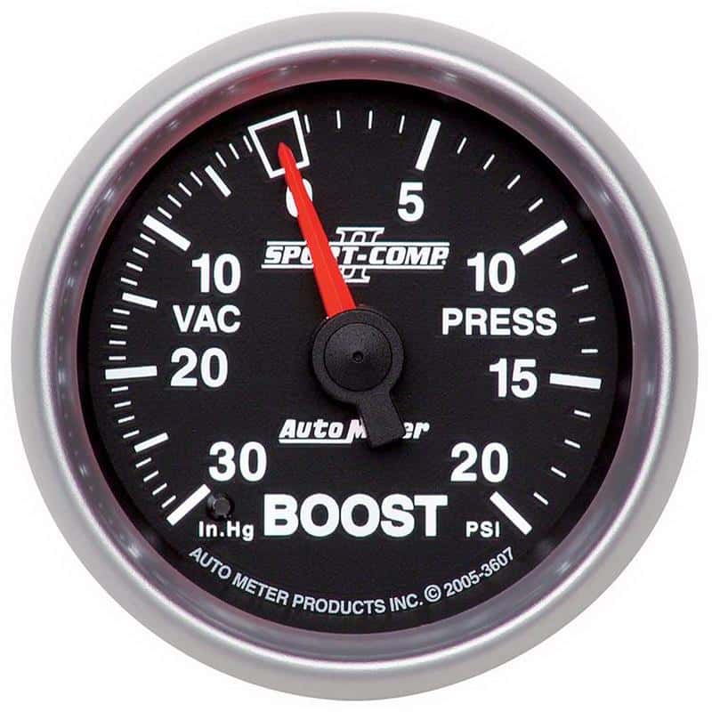 AutoMeter — Autometer Sport-Comp II 52mm 30 In Hg/20 psi Mechanical Vacuum/Boost Gauge
2-1/16" BOOST-VAC, 3 - view 2