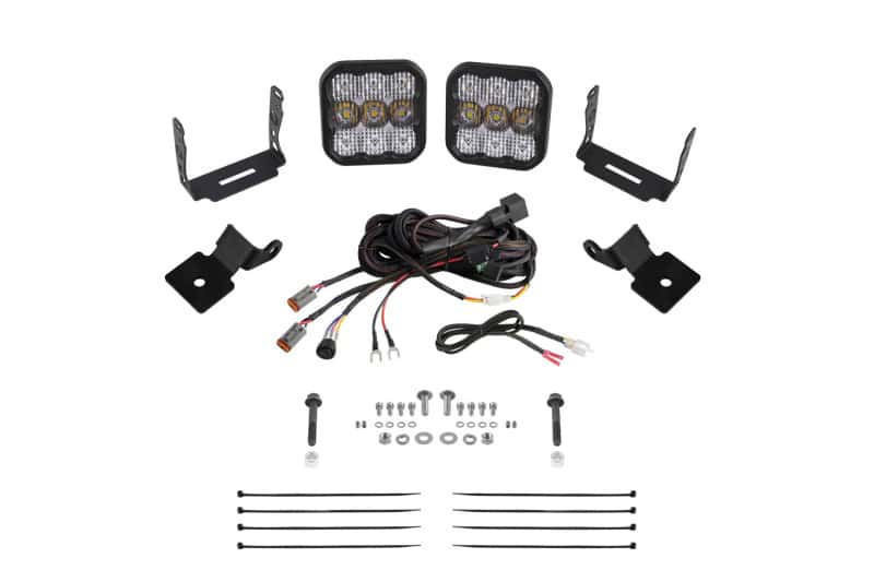Diode Dynamics — Diode Dynamics 14-18 Polaris RZR XP Stage Series SS5 A-Pillar Pod Kit - Sport White Combo - view 1