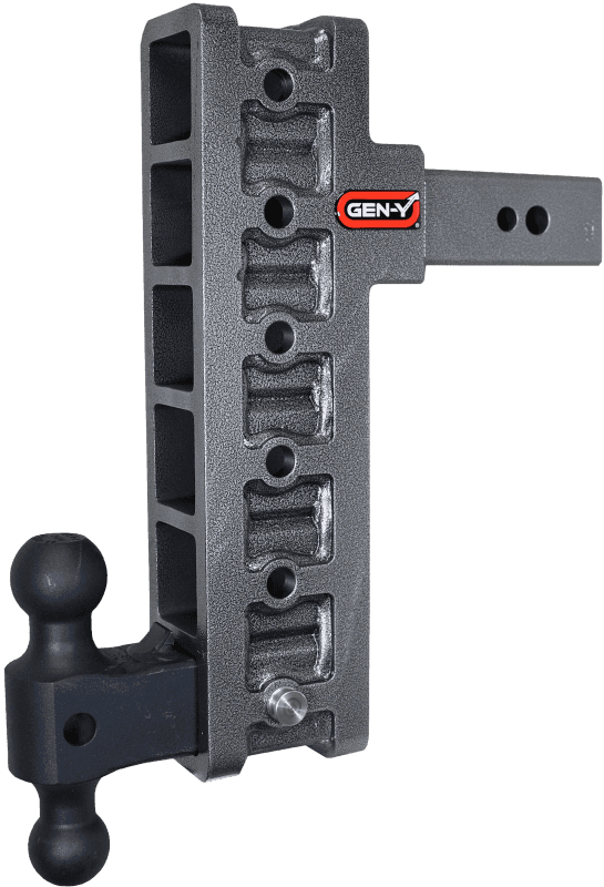 GEN-Y Hitch — Gen-Y Mega Duty 2.5in Shank 12in Offset Drop 3.5K TW 32K Hitch w/GH-0161 Dual-Ball
Drop Hitch - view 2