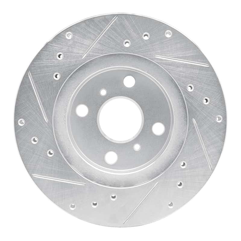 R1 Concepts — R1 87-92 Geo Prizm Front Right Drilled & Slotted Silver Brake Rotor
R1 Brake Rotor Drill - view 5